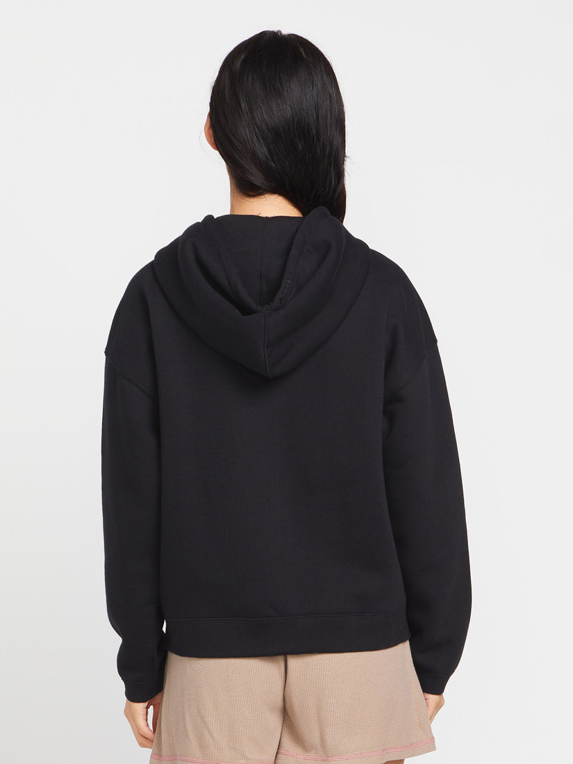 Stone Heart Up Zip Hoodie - Black