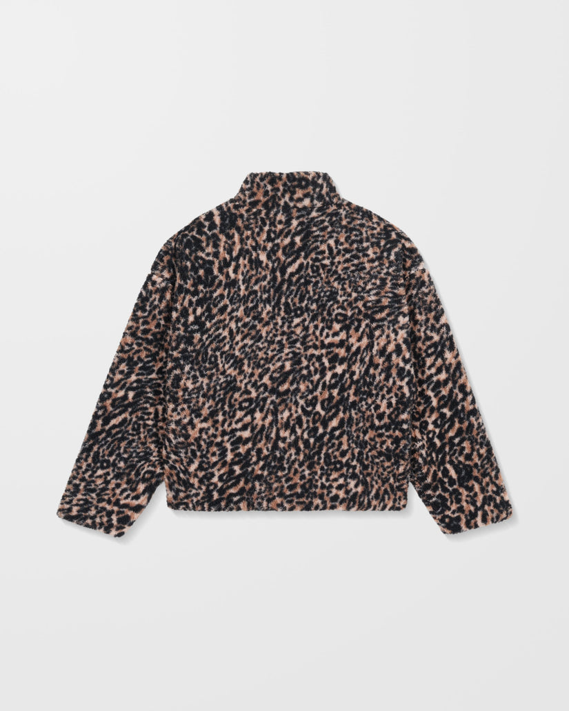 Wylding Out Zip Sherpa - Animal Print
