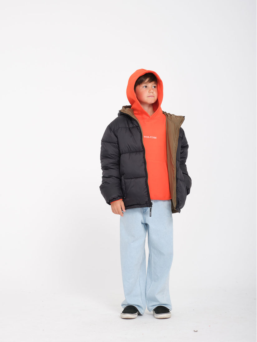 Iconic Puff Jacket (Reversible) - Black - (KIDS)