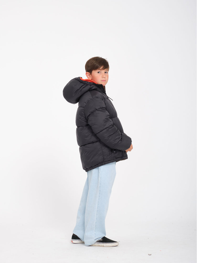 Iconic Puff Jacket (Reversible) - Black - (KIDS)