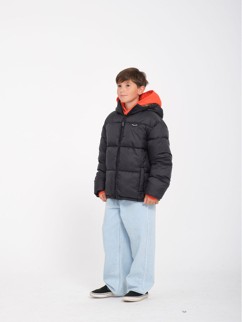 Iconic Puff Jacket (Reversible) - Black - (KIDS)