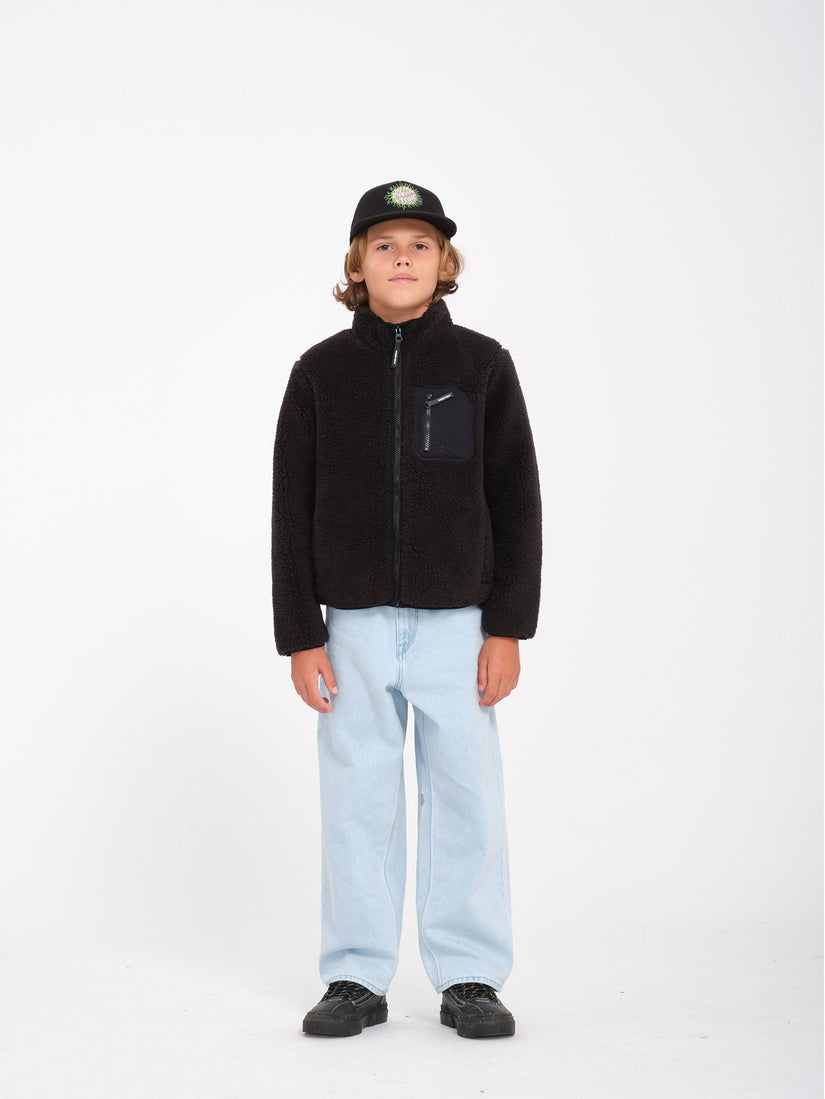 Muzzer Fuzzar Zip Sweatshirt- Black - (KIDS)