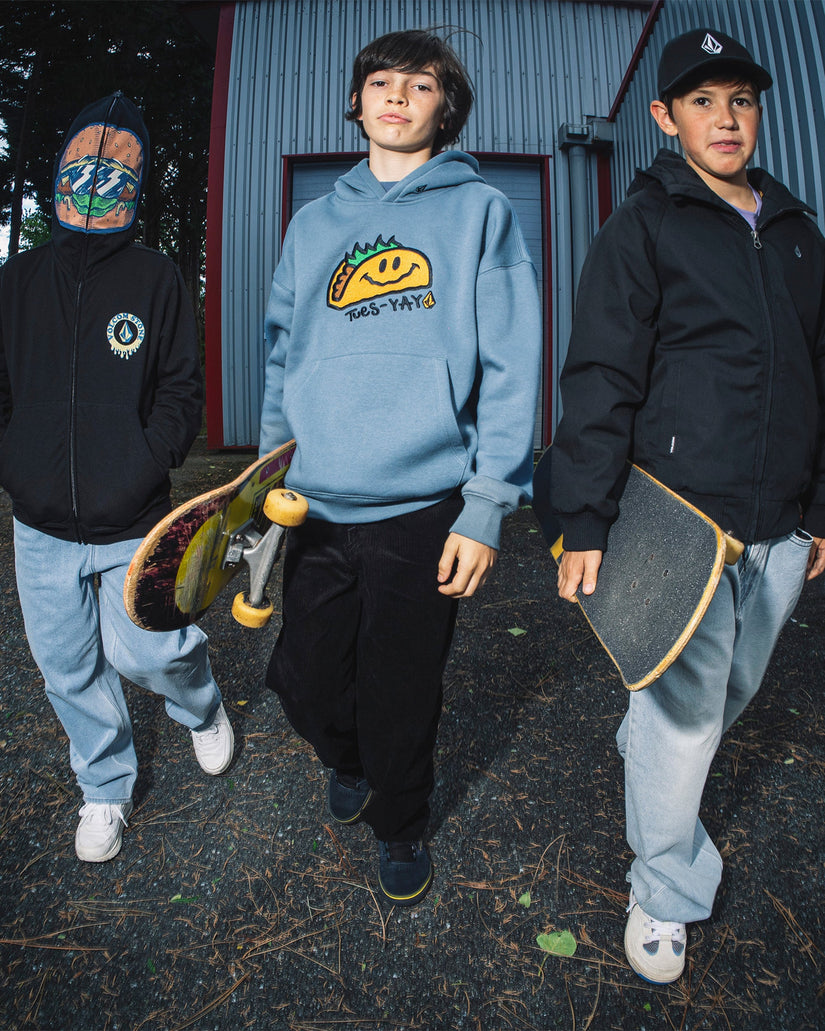 Burgstone Full Zip Up Hoodie - Black - (KIDS)