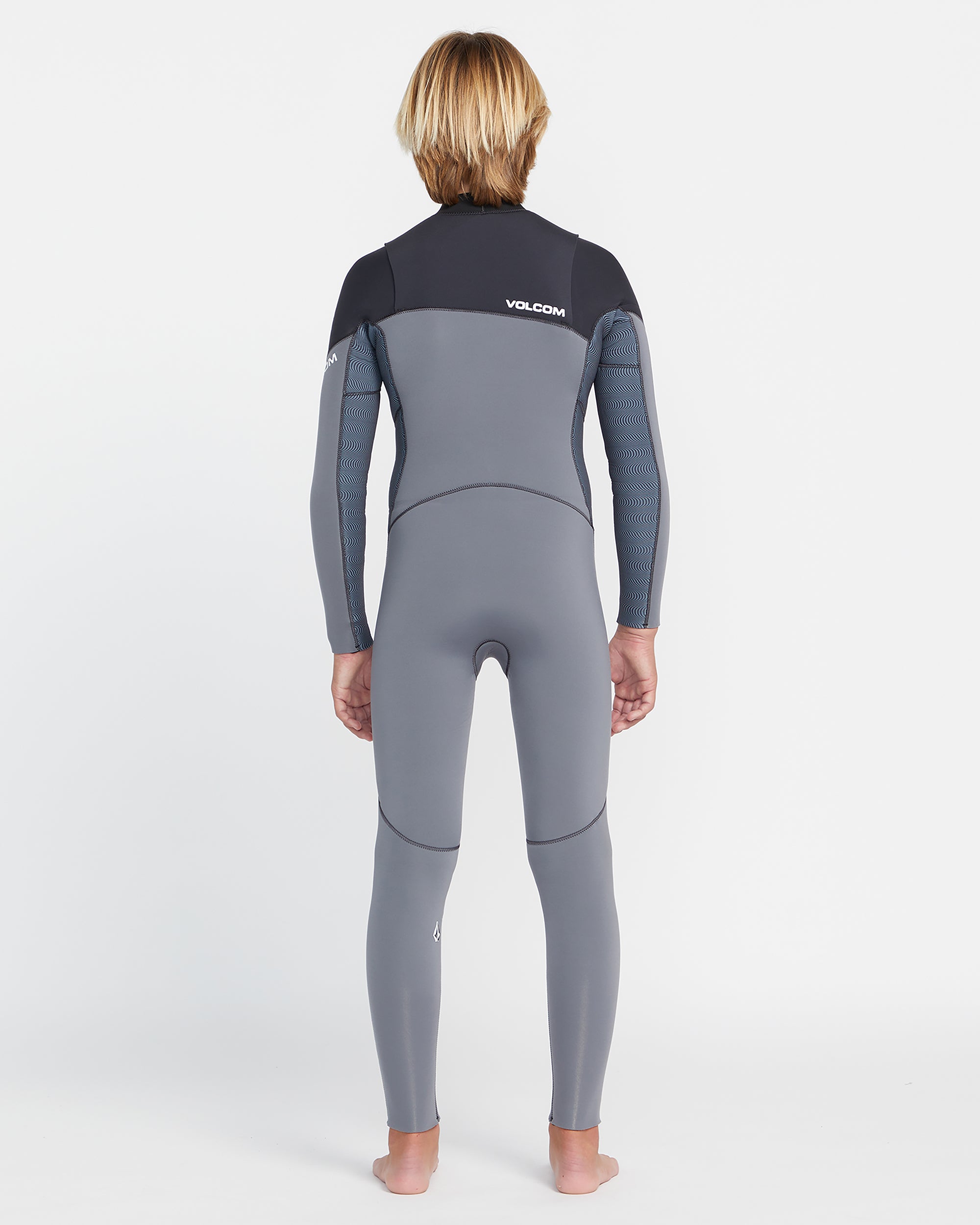 3/2Mm Long Sleeve Chest Zip Full Wetsuit - Charcoal - (KIDS
