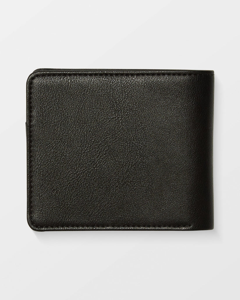 Slim Stone Small Wallet - Black