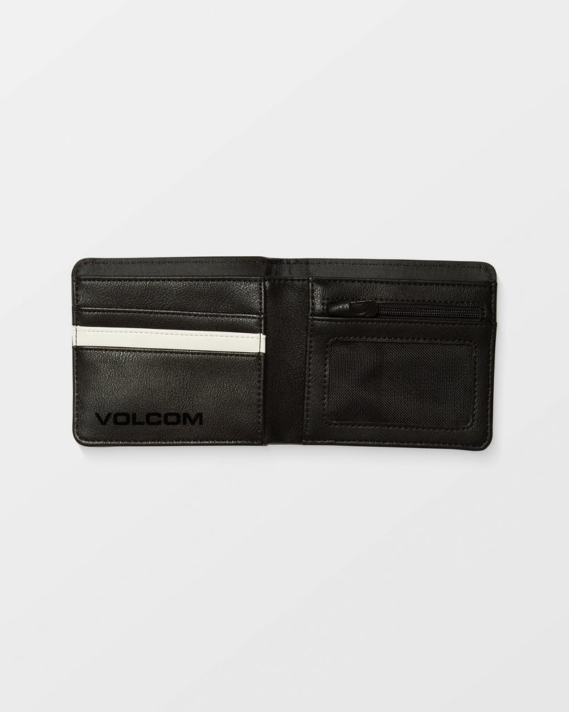 Slim Stone Large Wallet - Black