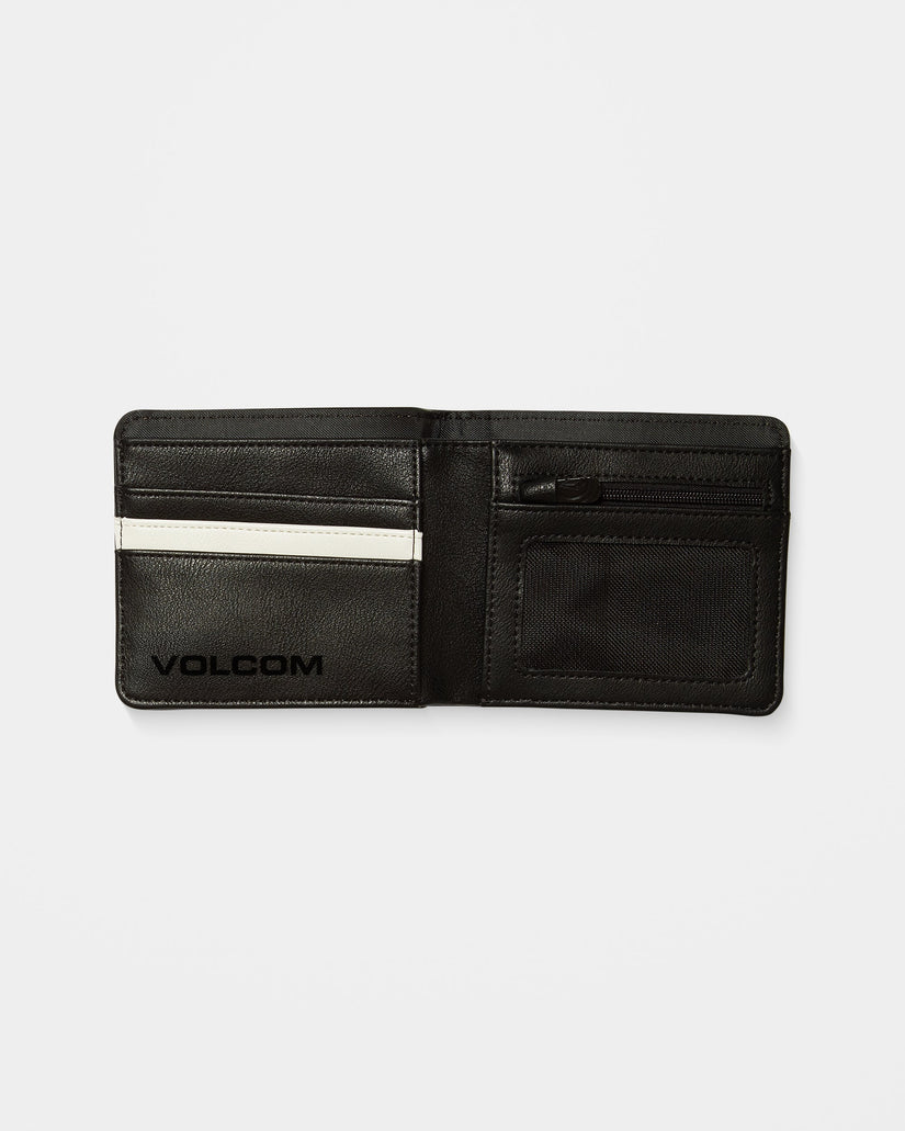 Slim Stone Large Wallet - Black