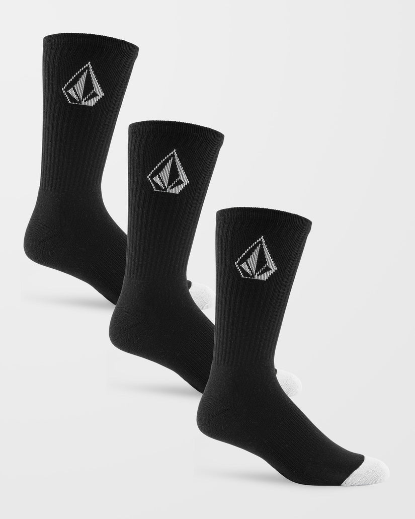 Full Stone Socks (3 Pack) - Black