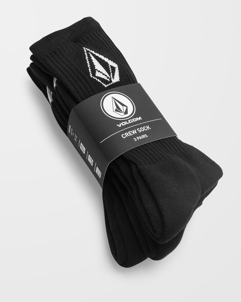 Full Stone Socks (3 Pack) - Black