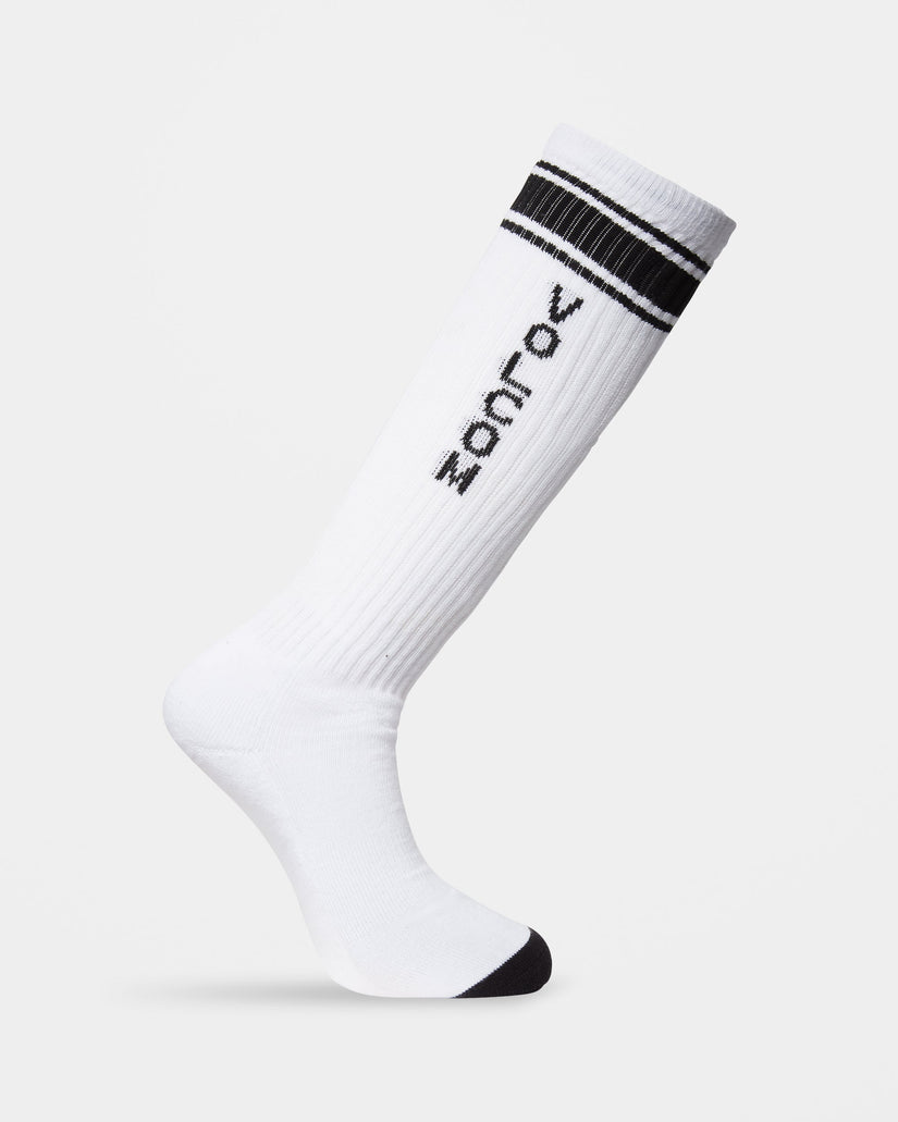 High Stripe Socks - White