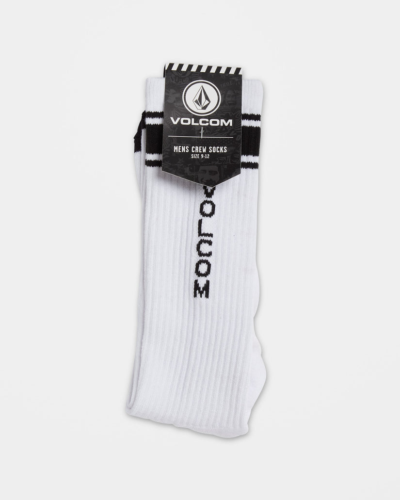 High Stripe Socks - White