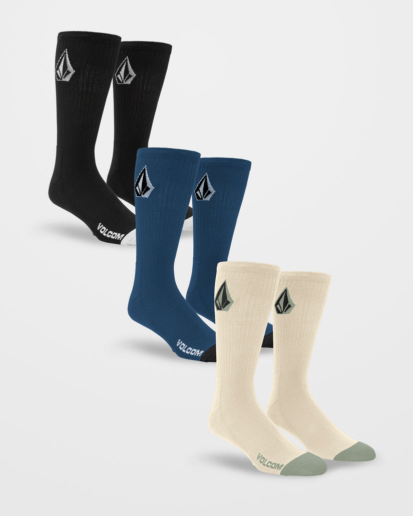 Full Stone Mix Socks (3 Pack) - PALE KHAKI