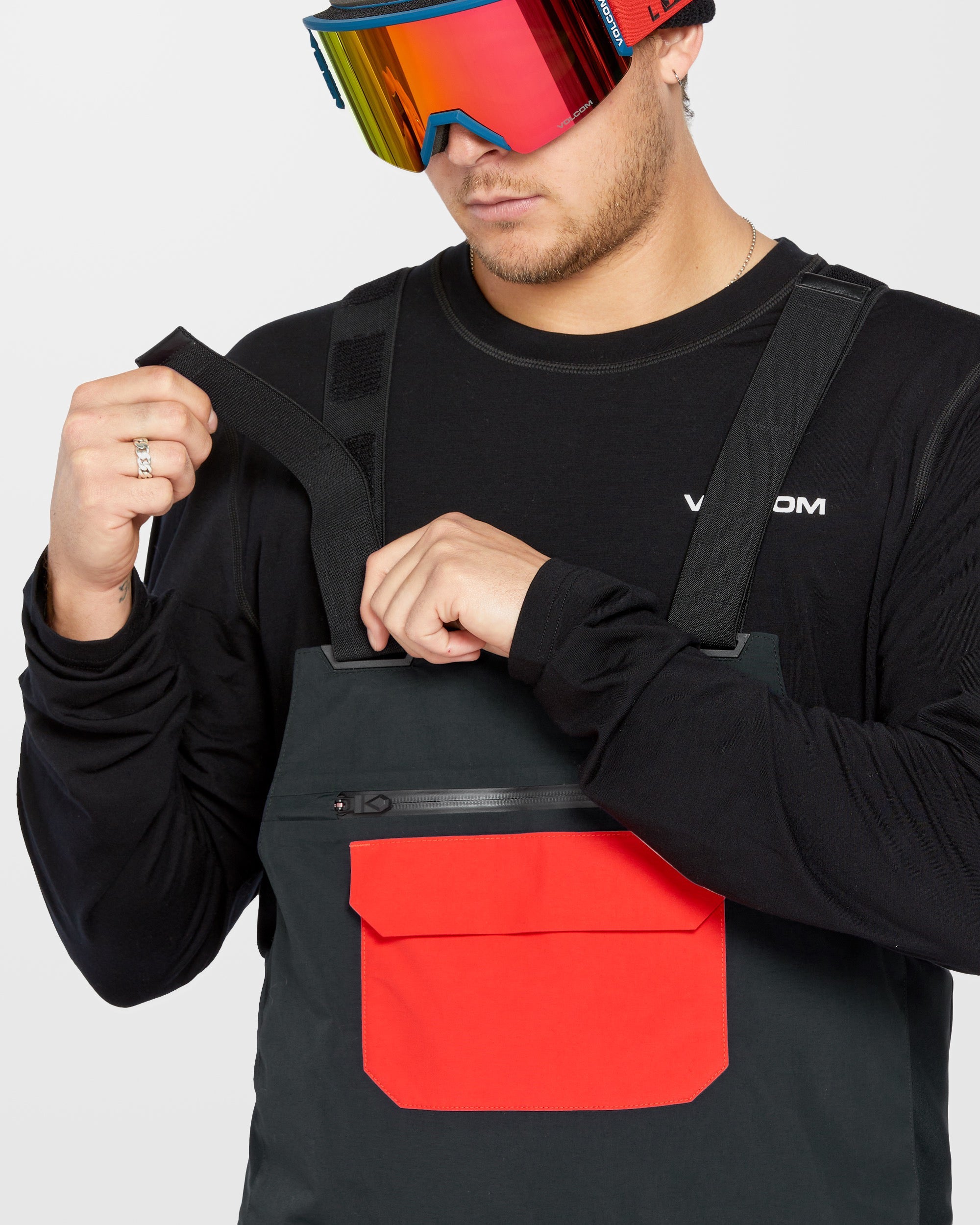 Rain Gore-Tex Bib Overall - Crimson - Men - Volcom UK - 2 Years