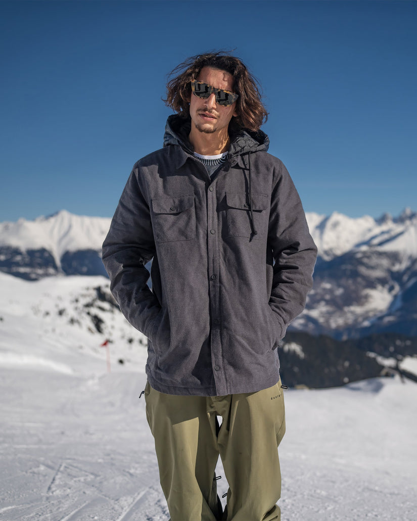 Insulated Riding Flannel Jacket - Heather Black