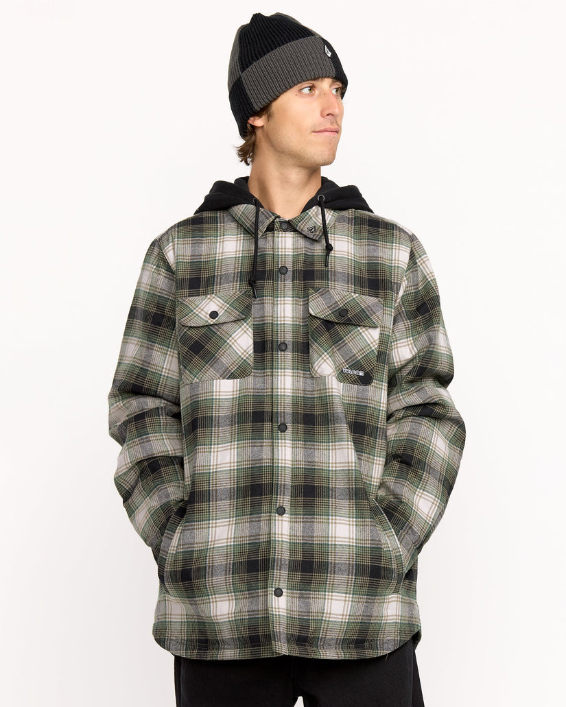 Kenson Insulated Flannel Jacket - Black Green