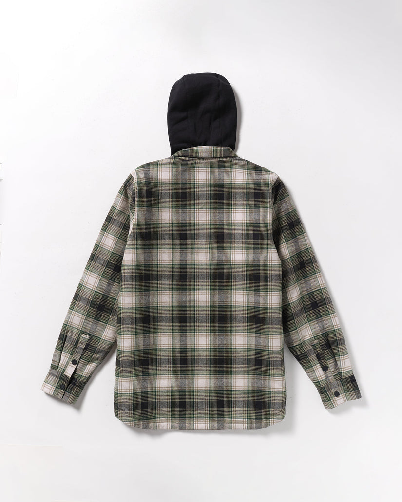 Kenson Insulated Flannel Jacket - Black Green