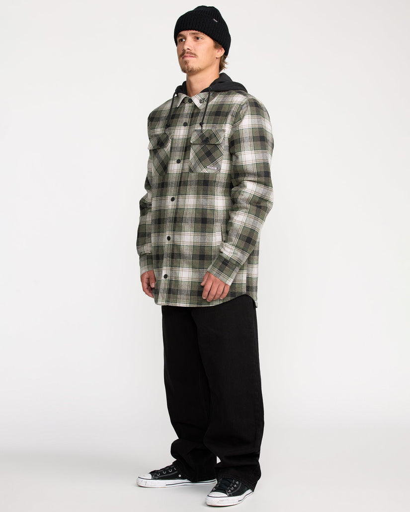 Kenson Insulated Flannel Jacket - Black Green