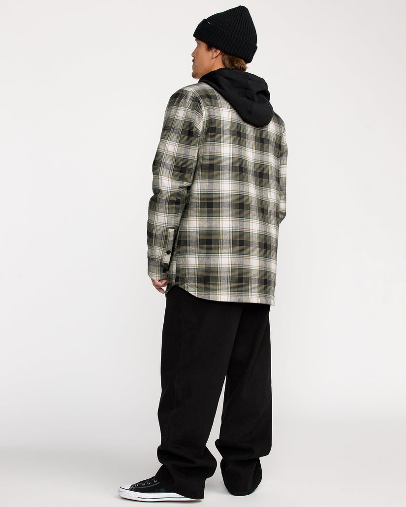 Kenson Insulated Flannel Jacket - Black Green