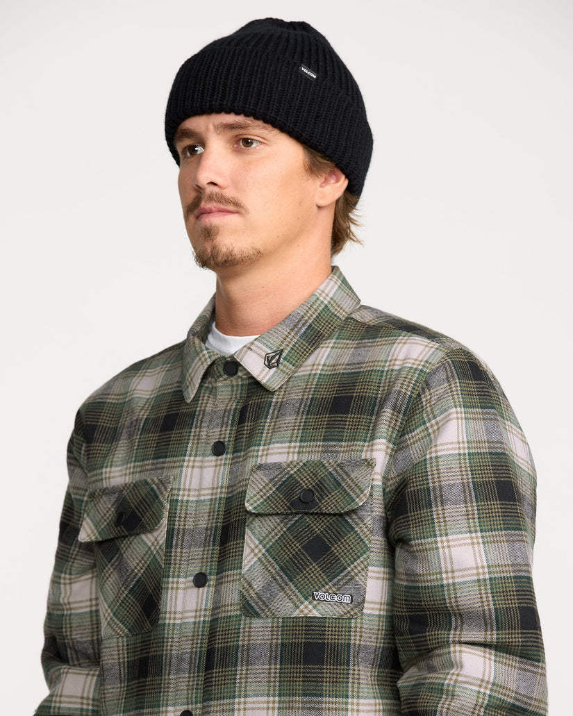 Kenson Insulated Flannel Jacket - Black Green