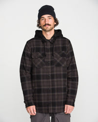 Enson Insulated Riding Flannel Jacket - Black