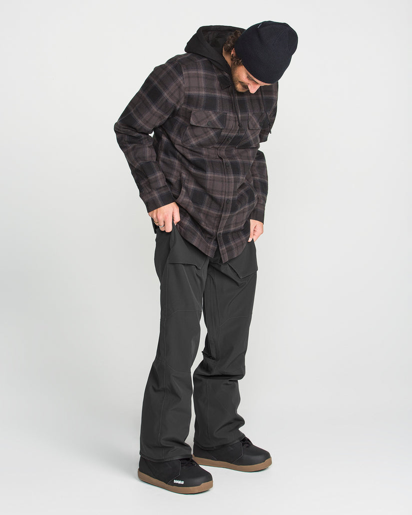 Enson Insulated Riding Flannel Jacket - Black