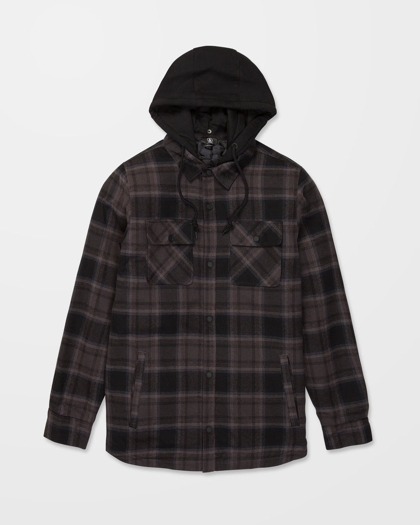 Enson Insulated Riding Flannel Jacket - Black