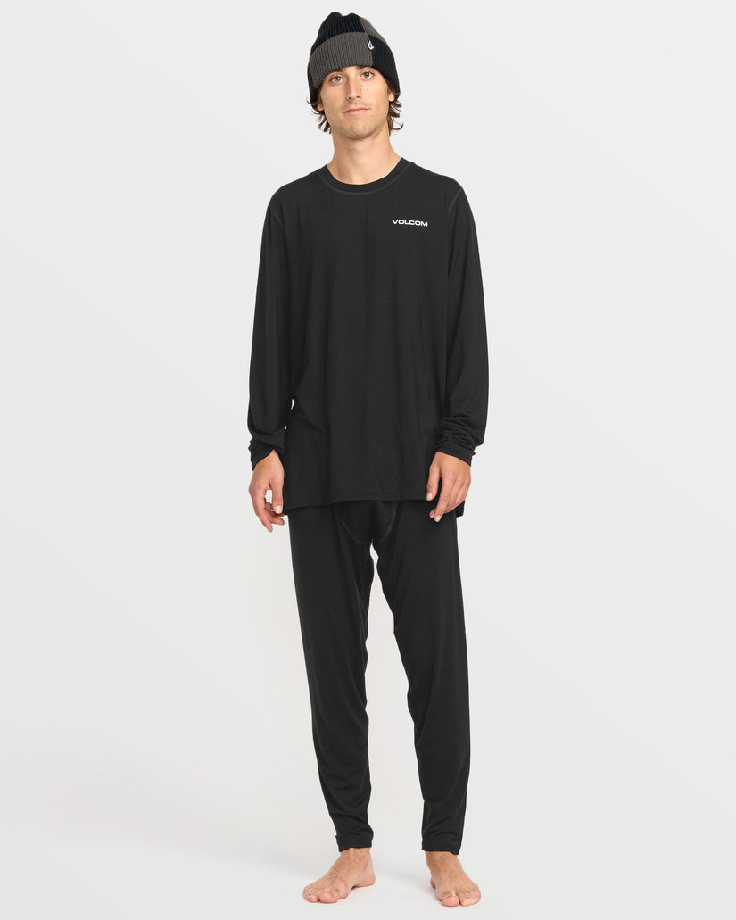 M Merino Blend Base Layer Top - Black
