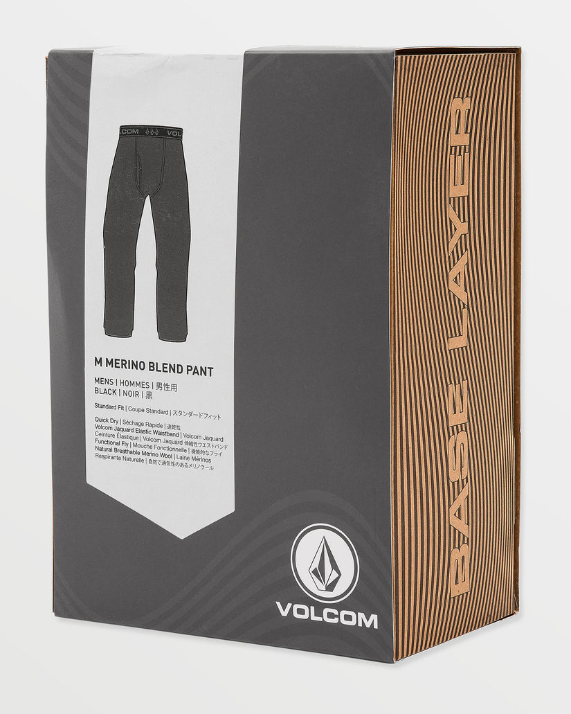 M Merino Blend Base Layer Trousers - Black