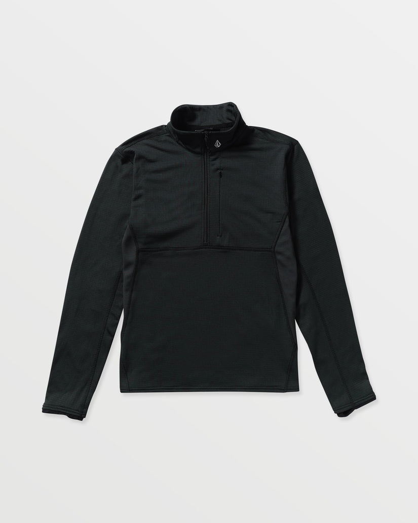 Gridlock Mock Neck Sweatshirt - Black