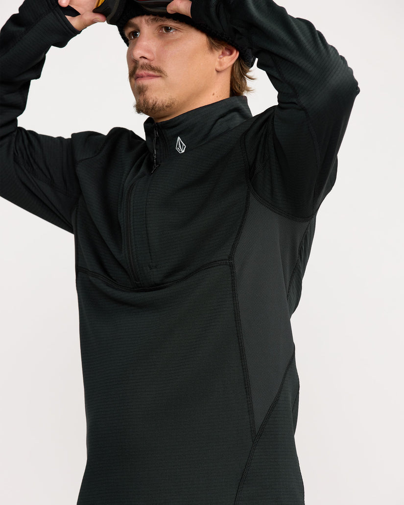 Gridlock Mock Neck Sweatshirt - Black