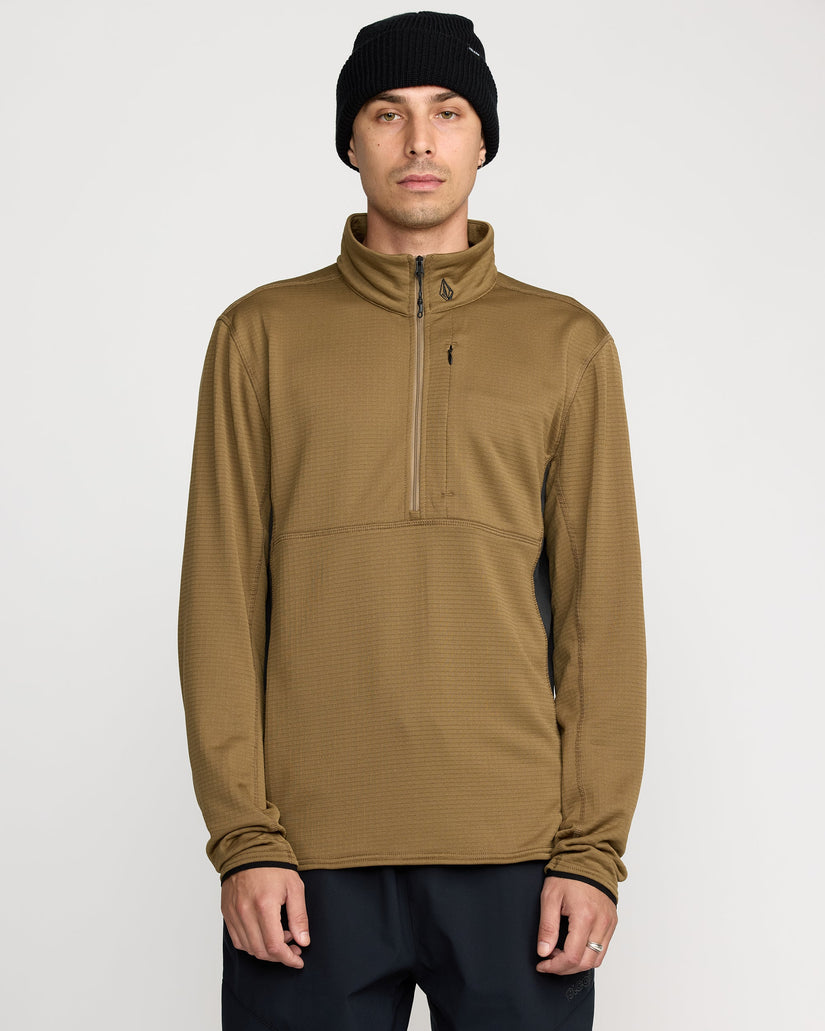 Gridlock Mock Neck Sweatshirt - Bronze