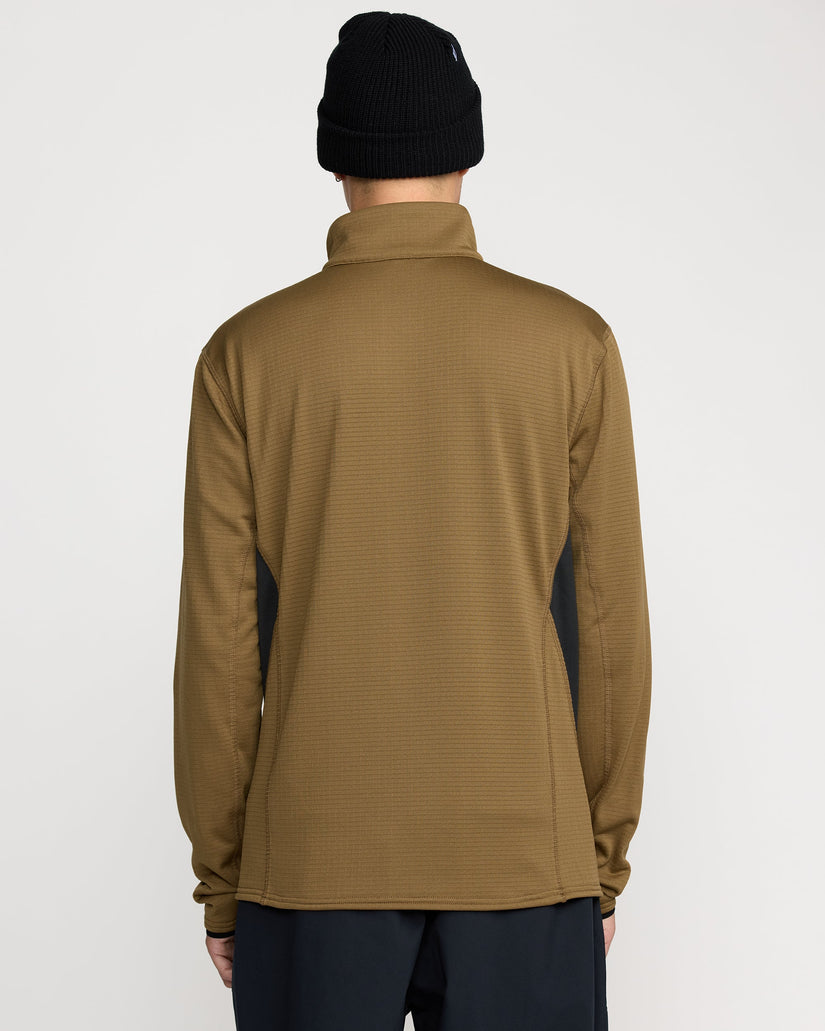 Gridlock Mock Neck Sweatshirt - Bronze