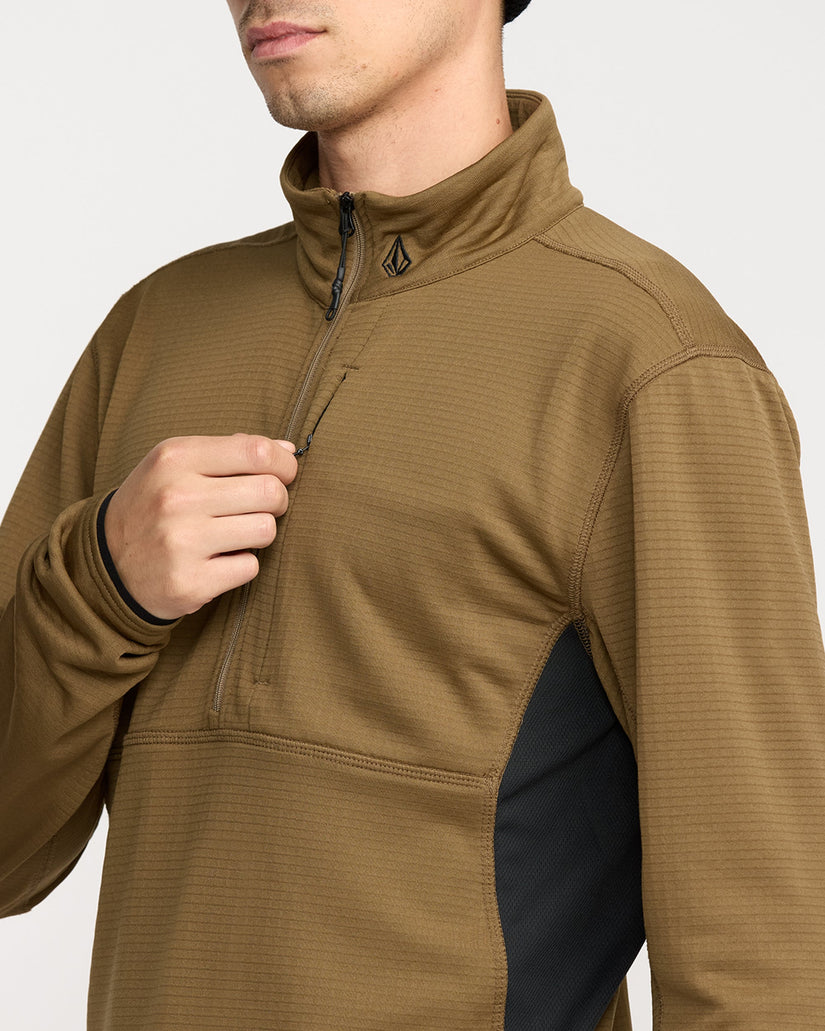 Gridlock Mock Neck Sweatshirt - Bronze