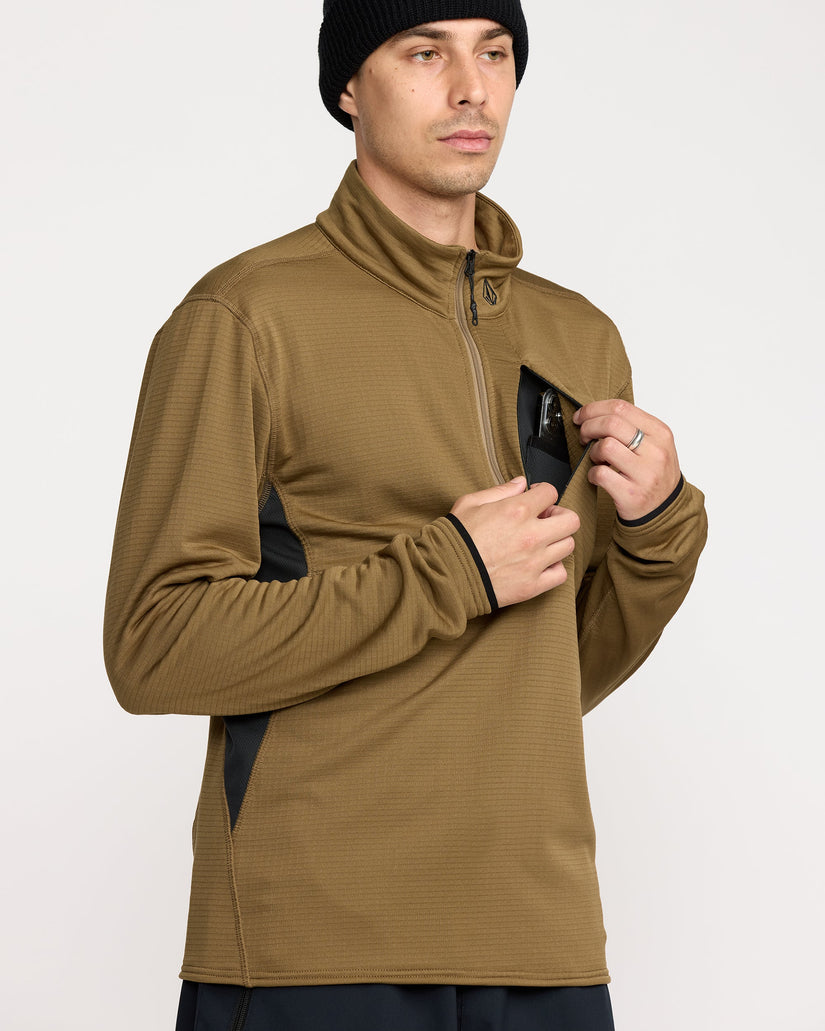 Gridlock Mock Neck Sweatshirt - Bronze