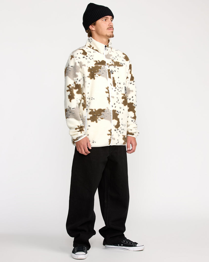 Nelson Sherpa Full Zip Jacket - White