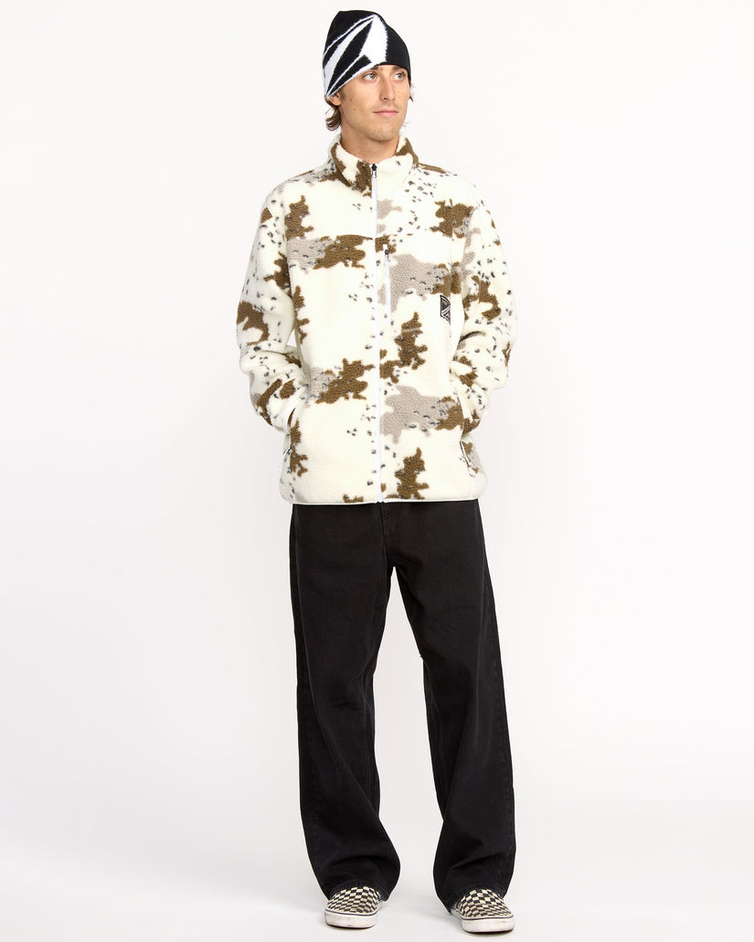 Nelson Sherpa Full Zip Jacket - White