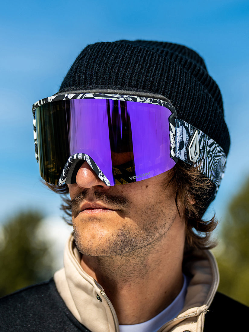 Garden Op Art Goggle (+ Bonus Lens - Yellow) - PURPLE CHROME