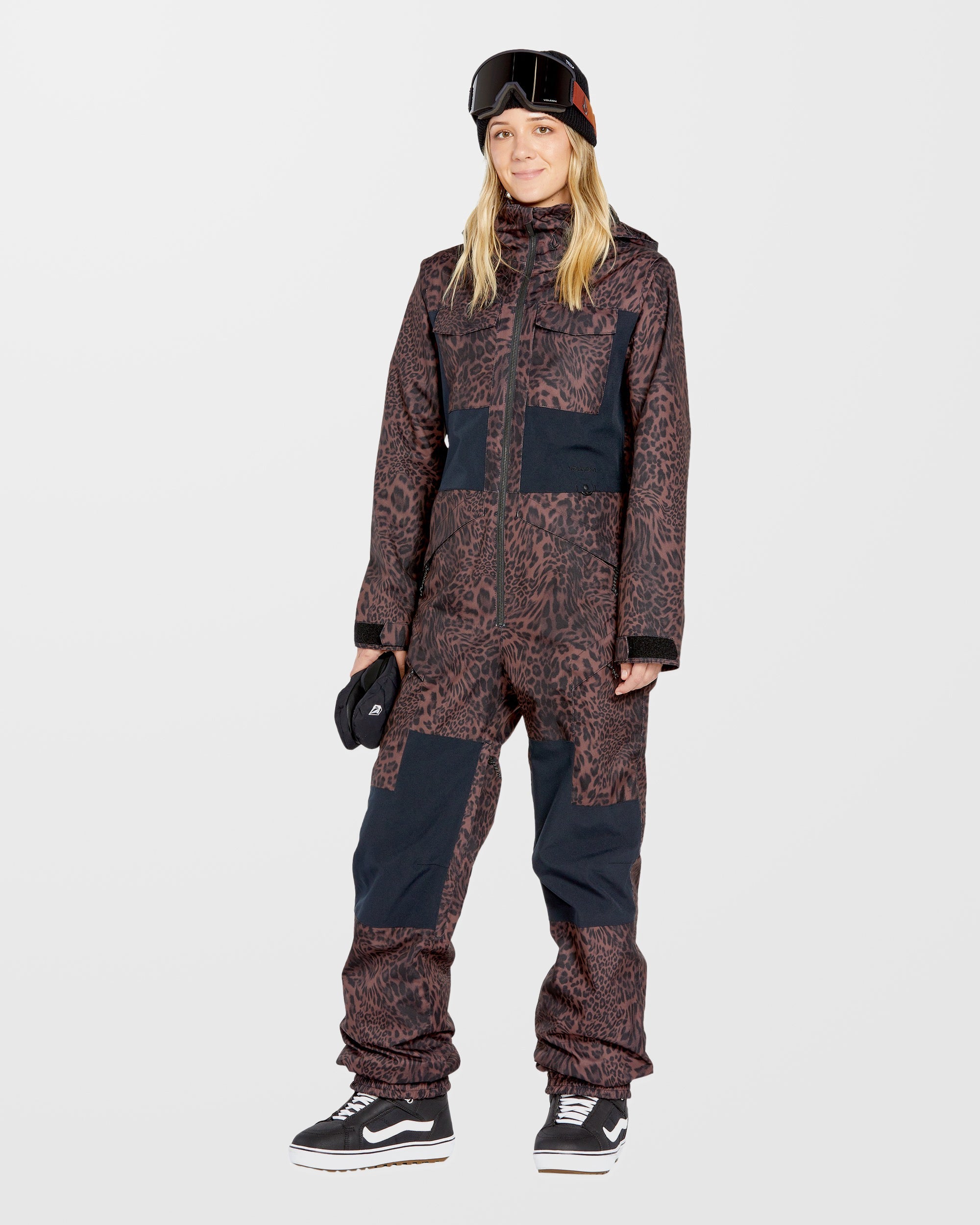 スノーボード VOLCOM Womens Shiloh  Suit - Black Shiloh Snow Suit - Leopard - Women - Volcom UK - 2 Years Warranty