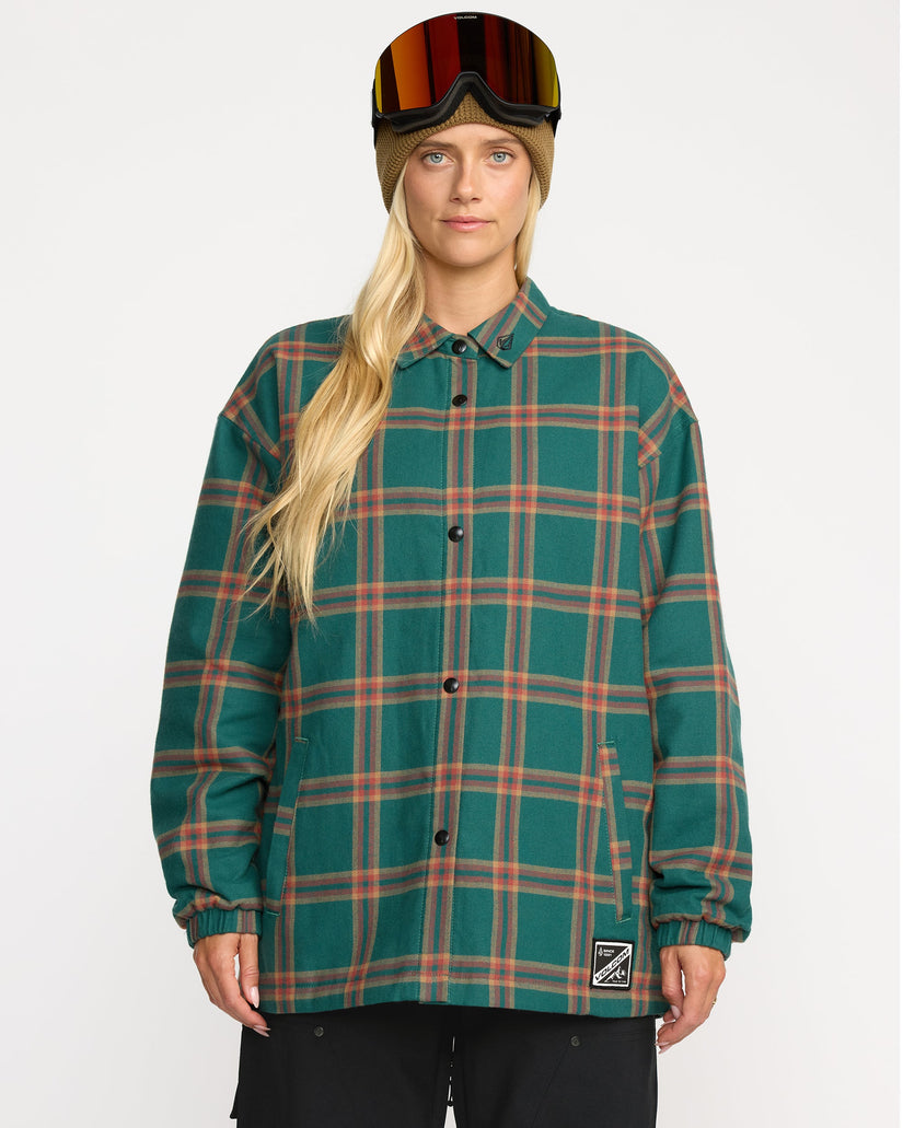 Insulated Riding Flannel Jacket - Atlantic Deep