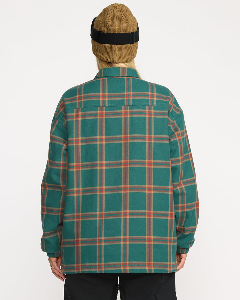 Insulated Riding Flannel Jacket - Atlantic Deep