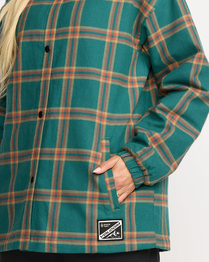 Insulated Riding Flannel Jacket - Atlantic Deep