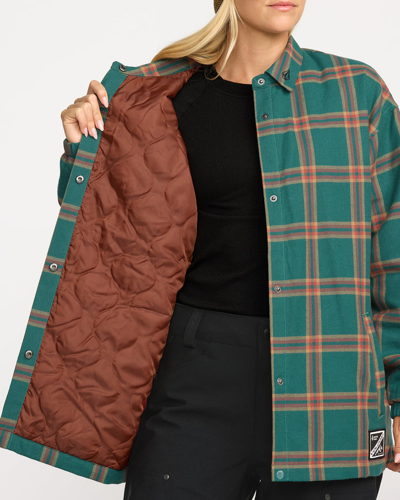 Insulated Riding Flannel Jacket - Atlantic Deep