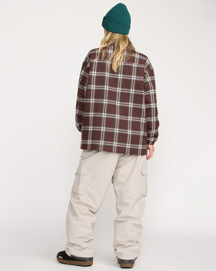 Insulated Riding Flannel Jacket - Oxblood