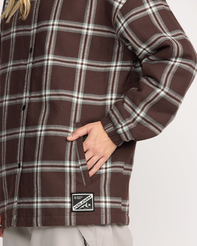 Insulated Riding Flannel Jacket - Oxblood