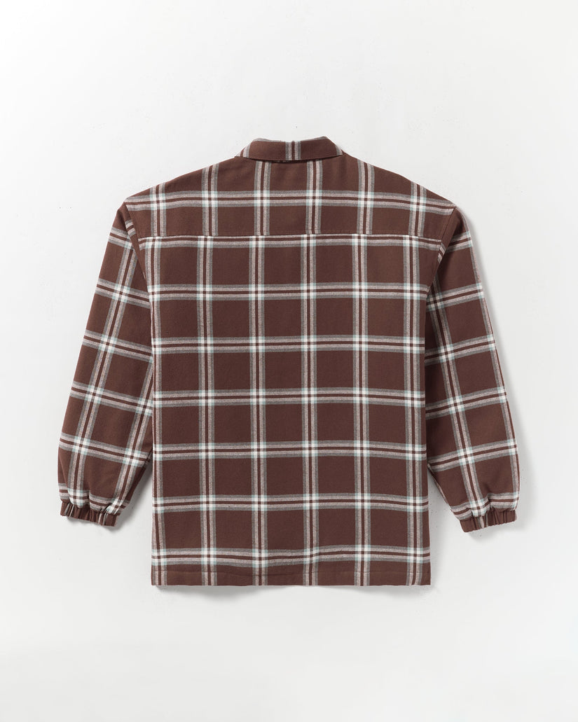 Insulated Riding Flannel Jacket - Oxblood