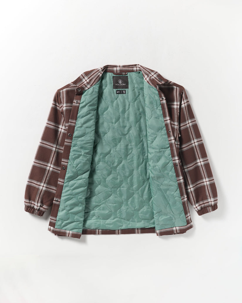 Insulated Riding Flannel Jacket - Oxblood