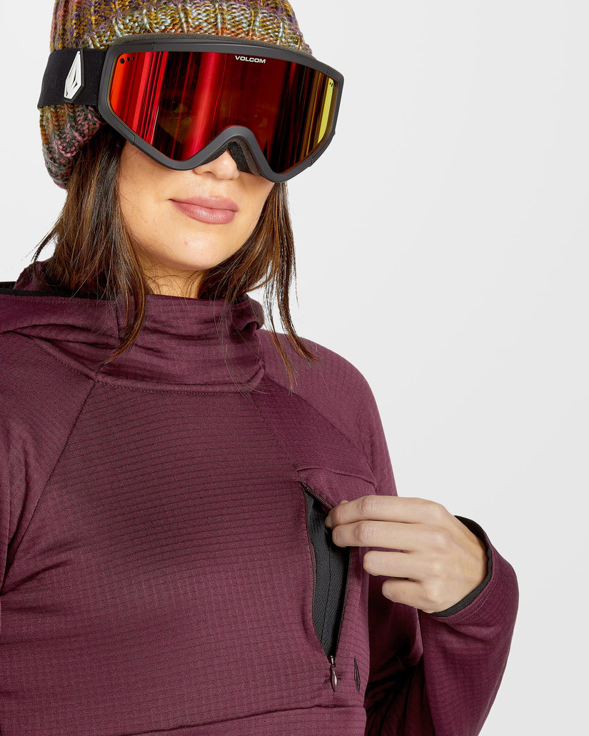 Gridlock Balaclava Hoodie - Burgundy