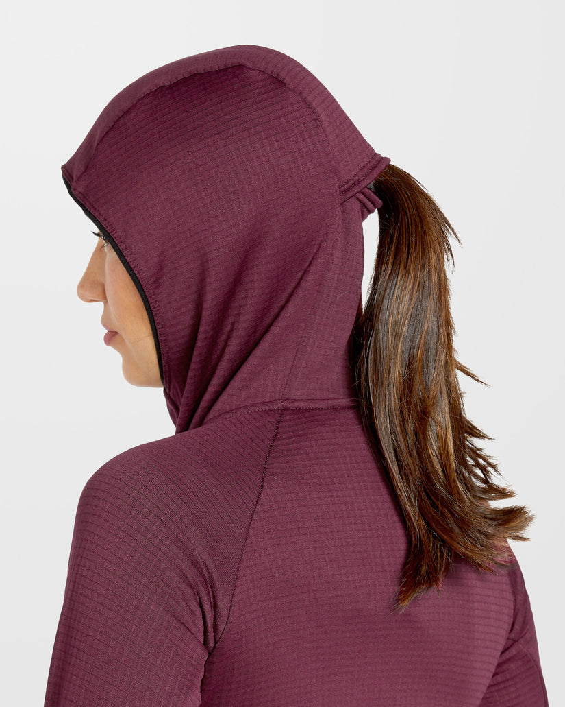 Gridlock Balaclava Hoodie - Burgundy