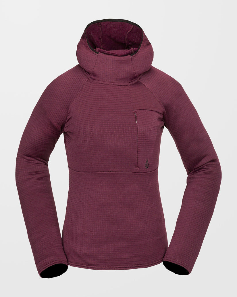 Gridlock Balaclava Hoodie - Burgundy
