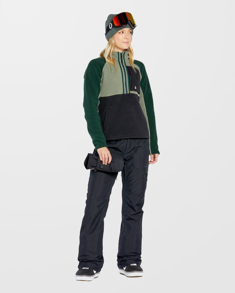 Demi Half Zip Sherpa - Lichen Green